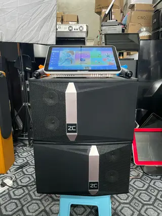 InAndOn音王五合一点歌机一体机点歌机内置 话筒混响 功放 音王无线话筒一对，十寸卡包音箱一对，