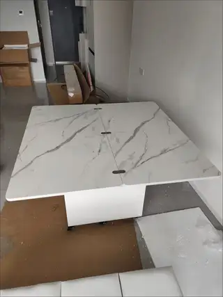 正常平时用就是茶几，120*60*45，笫二，然后展开还可以当电脑桌用，第三，再展开，就是一个大饭桌