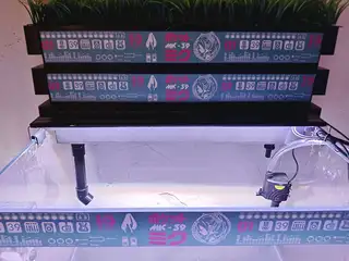 60 40 40金晶超白鱼缸一套全新 带架子 水泵 灯 过滤一套回去直接开缸