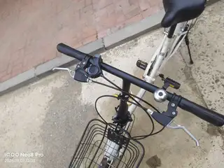 出个变速折叠自行车，有使用痕迹，带前筐和后座，刹车变速都正常，大人骑没问题，长兴岛三堂自提