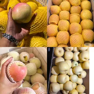 🍎【雀斑王林·雀斑美人苹果】 看着带雀斑，是苹果自带呼吸孔，不是坏果❗ 皮薄无蜡，果肉奶白脆嫩，一口